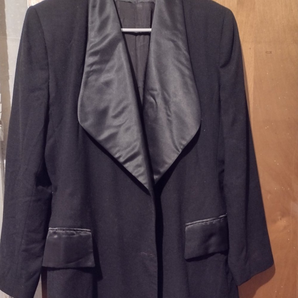Heavy Winter Black Coat Dress